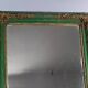 Antique mirror with green and gold stucco wood frame 73x62 cm C626