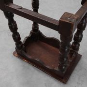 19th Century oak rectangular joint stool or table with turned legs, France