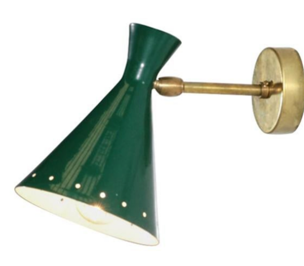 Paire d'appliques cocotte vert