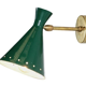 Pair wall lamps green casserole