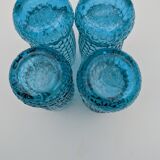 lot 4 glasses to orangeade vintage blues