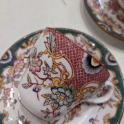 Tasses et soucoupes porcelaine fine Sarreguemines ancienne