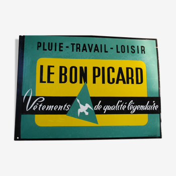 Double-sided enamel plate "The Good Picard"