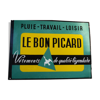 Double-sided enamel plate "The Good Picard"