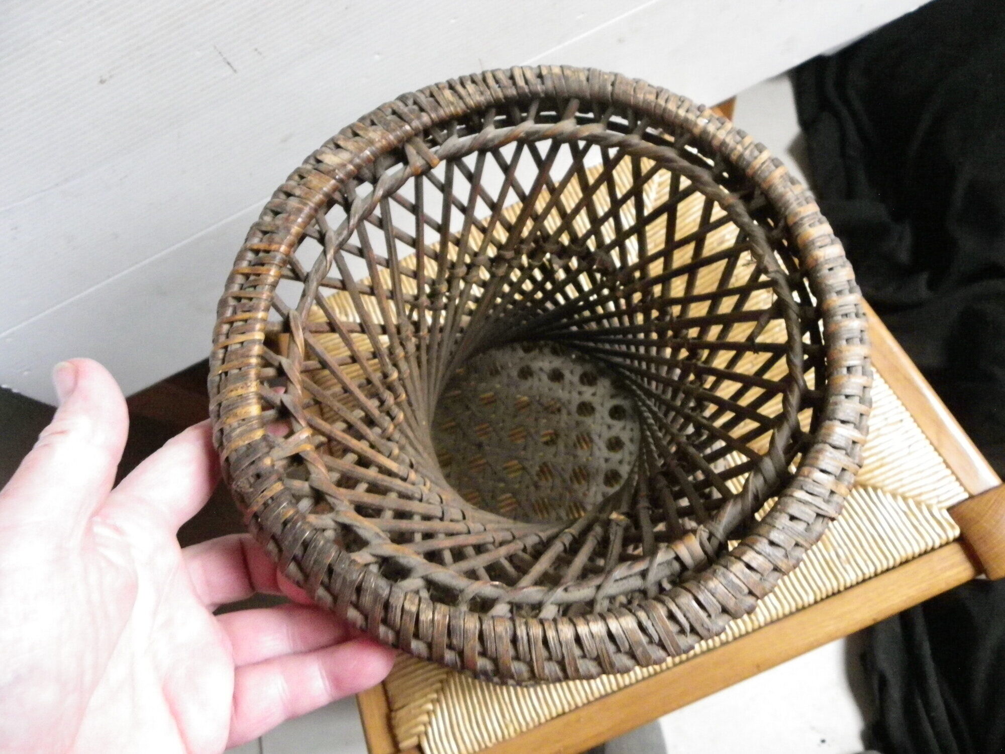 Rattan stool tamtam vintage
