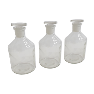 Set of three laboratory vials, pharmacy 250 ml