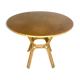Wooden table and round rattan
