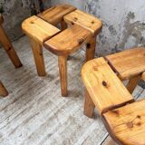 Set of 6 Olof Ottelin stools, Finland 1950.