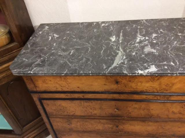 Chest of drawers 4 drawers with marble