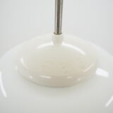 Midcentury Glass and White Bakelite Chandelier, Czechoslovakia, 1960s