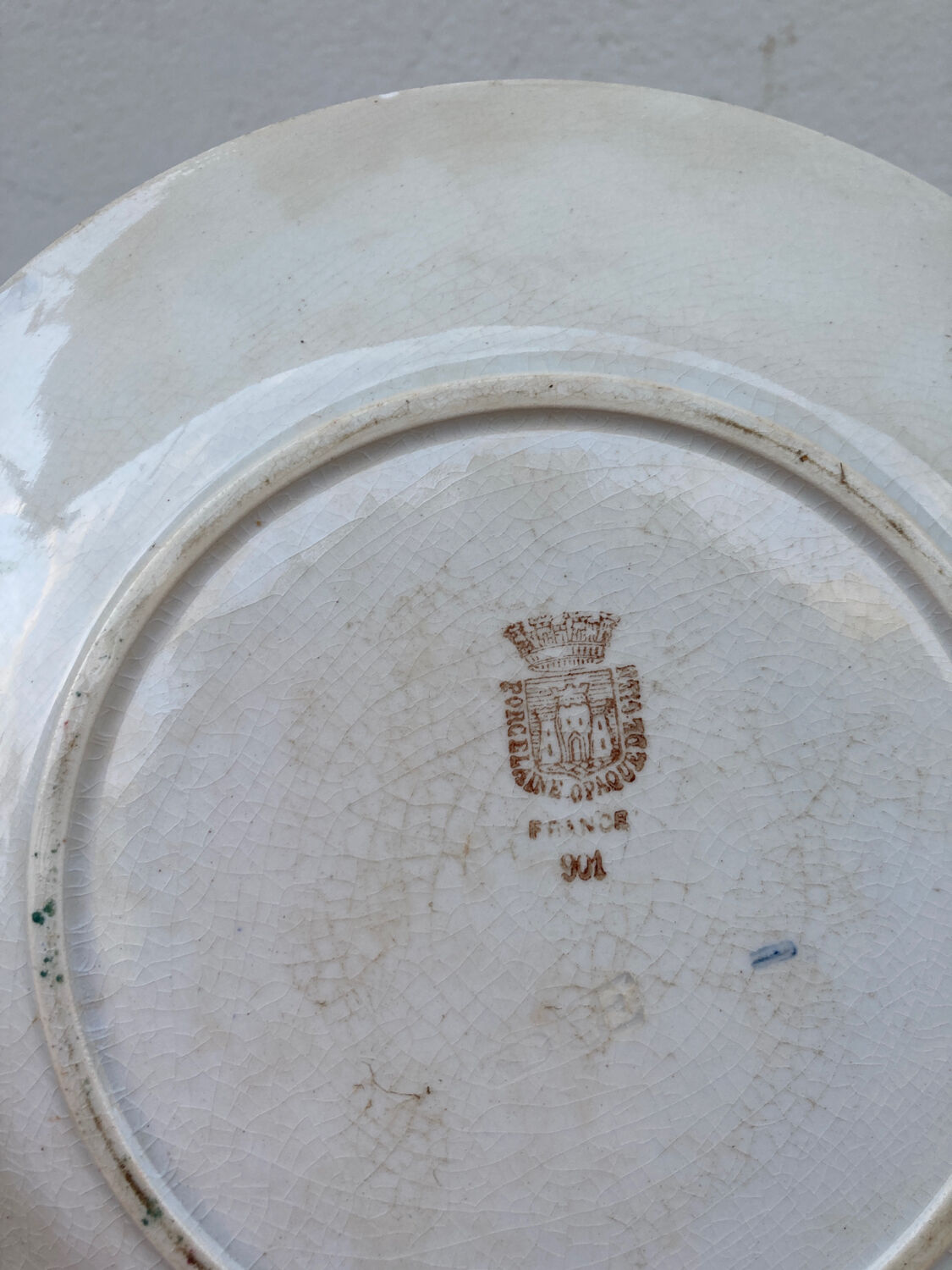4 assiettes à dessert en porcelaine Gien