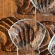 7 vintage shell-shaped bowls in Pyrex glass from France