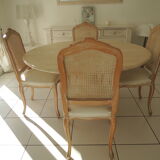 Lot de 4 chaises style Louis XV dos cannés