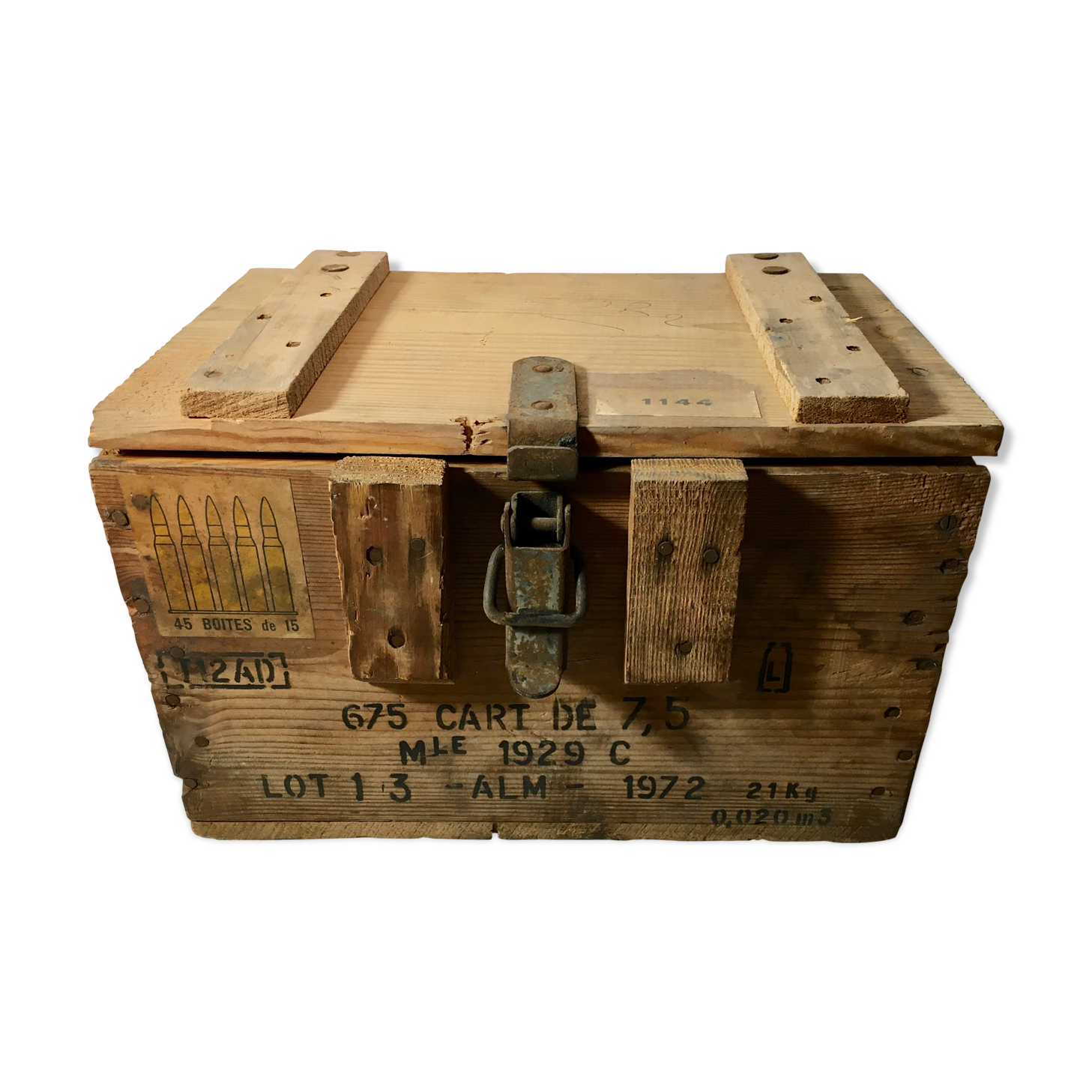 Wooden military box 1972