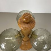 Large Organic Sculptural PINE Wooden Table Light by Temde Lights, Germany 1