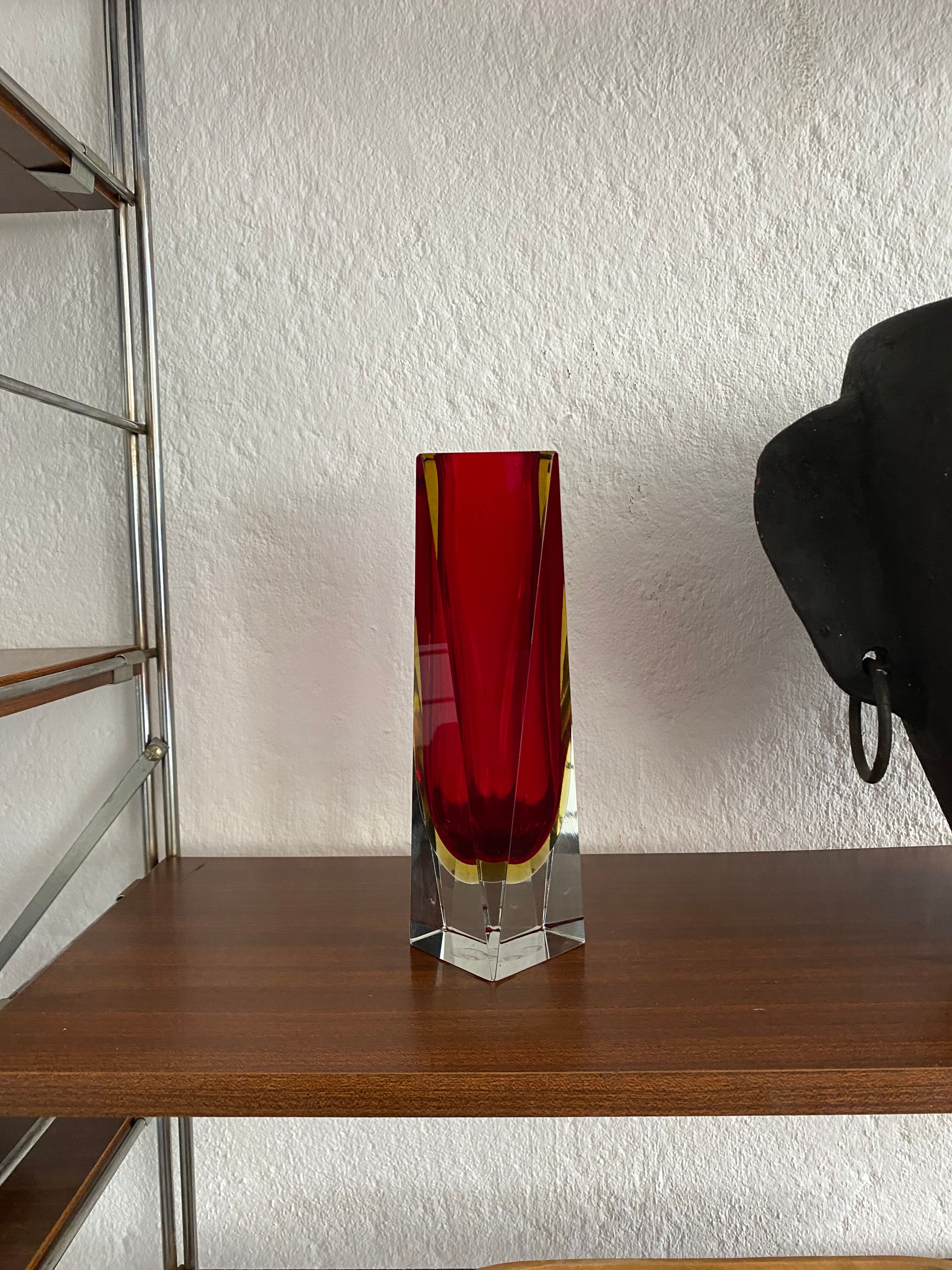 Vintage Murano glass vase 60s