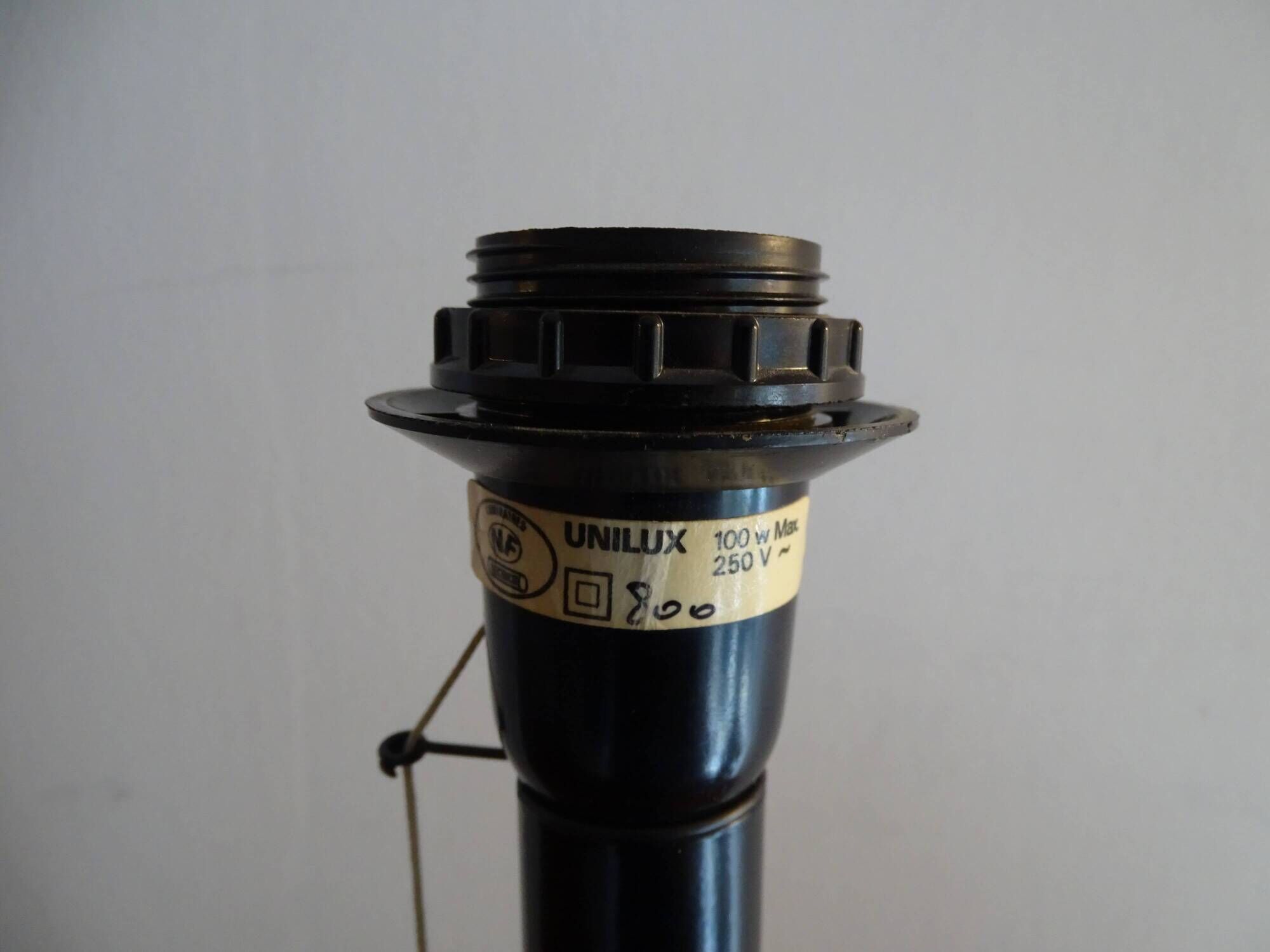 MANADE lamp base Made in France design 1980 metal / black plastic - 43.5 cm