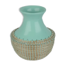 Decorative vase green water and straw