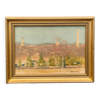 Peinture à l'huile millésime 1960