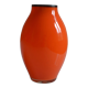 Vase vintage glass orange mouth blow murano italy