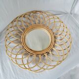 Rattan sun mirror