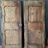 Antique carved wooden cabinet doors, 18th century