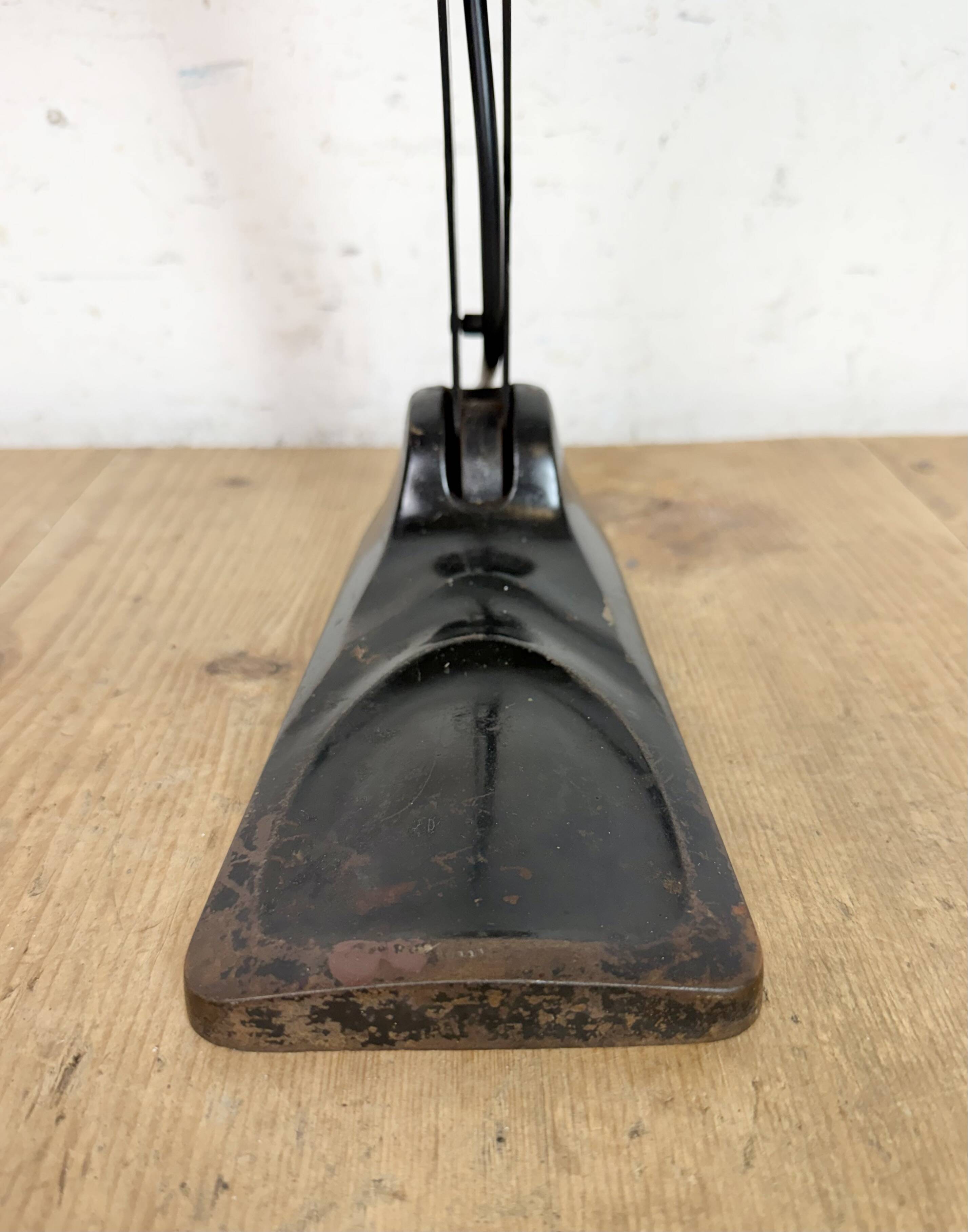 Vintage German Black Bank Lamp, 1930s