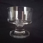 Set of 10 Art Deco crystal footed bowls.