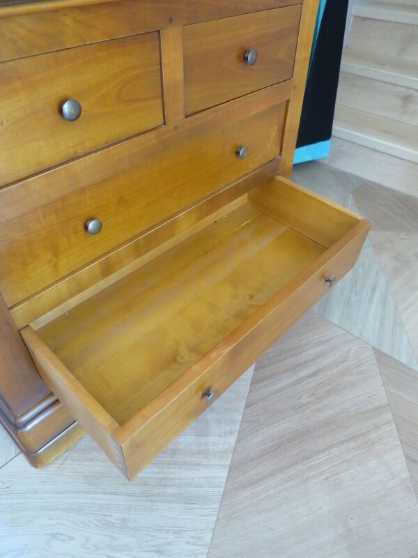 Petit meuble d’entrée-buffet d’appui-commode-Louis Philippe- 6 tiroirs
