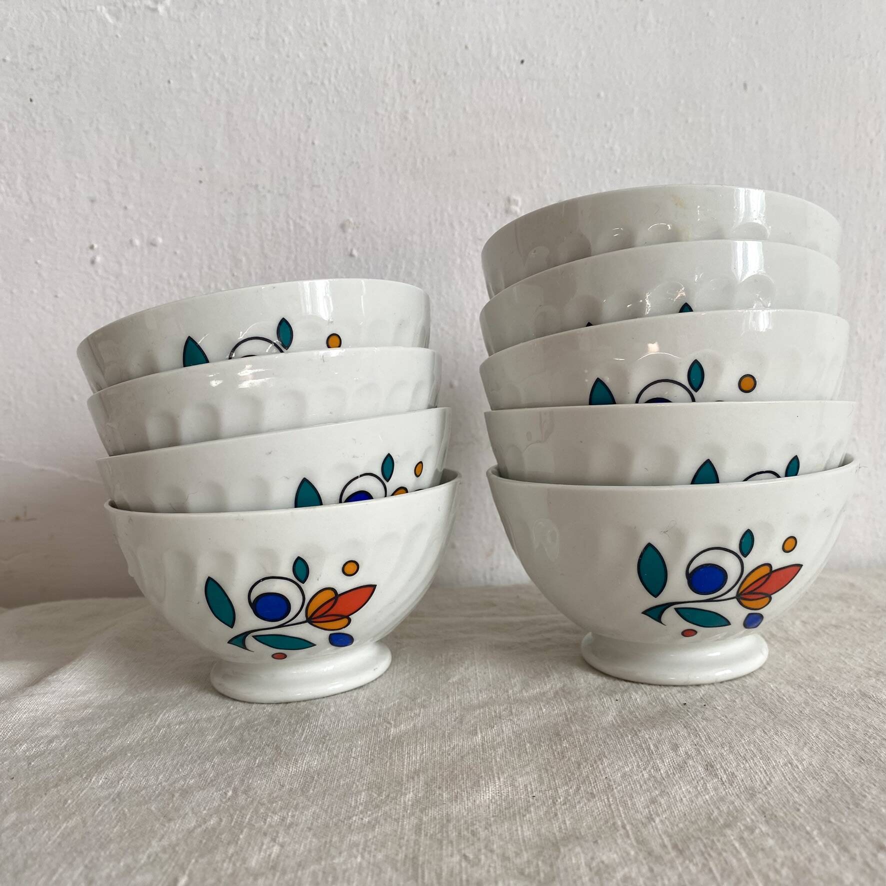Small bowls Sarreguemines 1970s