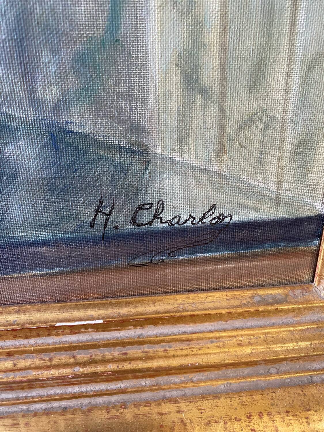 Fleurs signé Henri Charbon