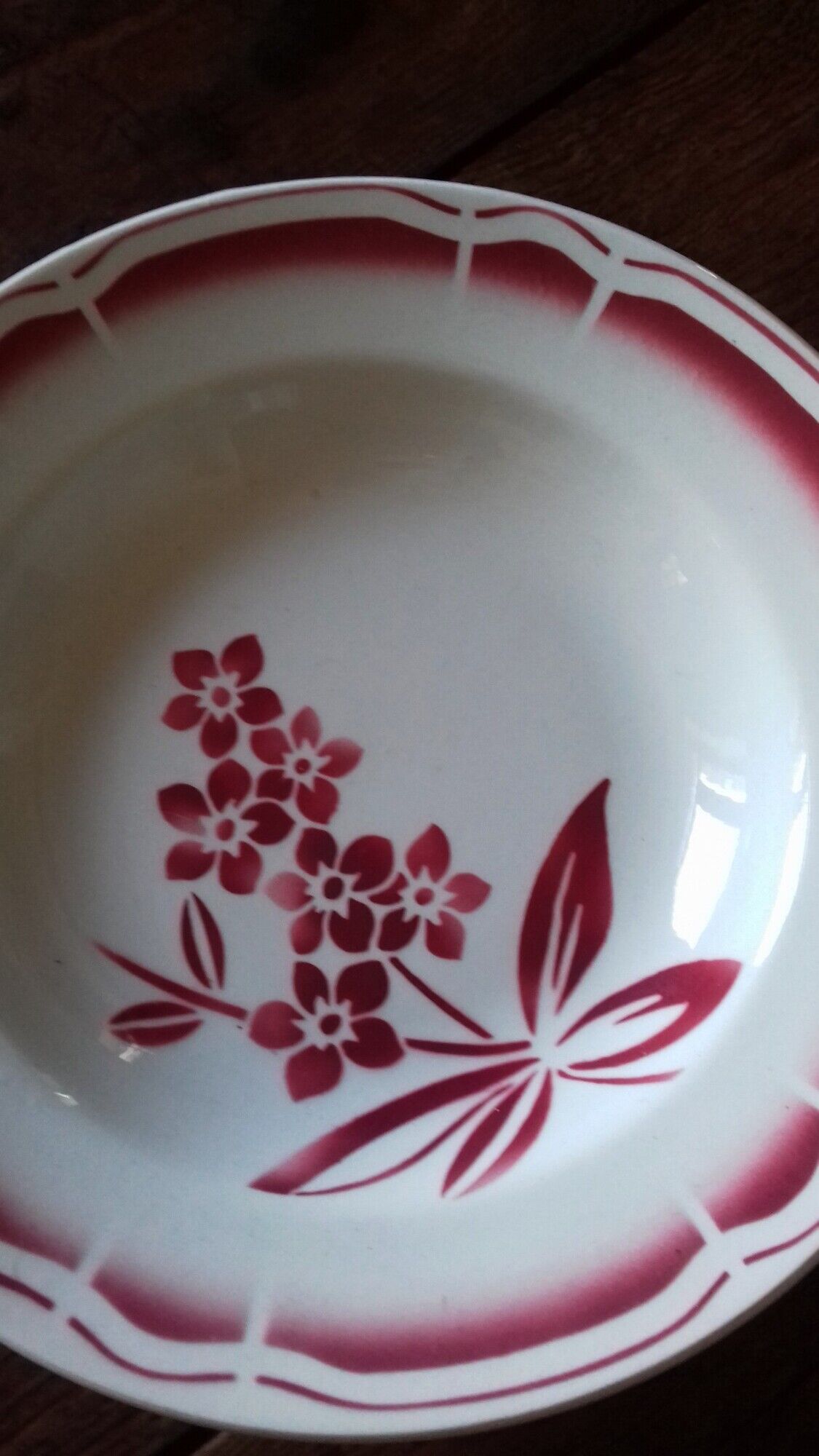 Lot 12 hollow plates Badonviller porcelain
