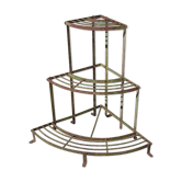 Antique metal plant holder display 1/4 round