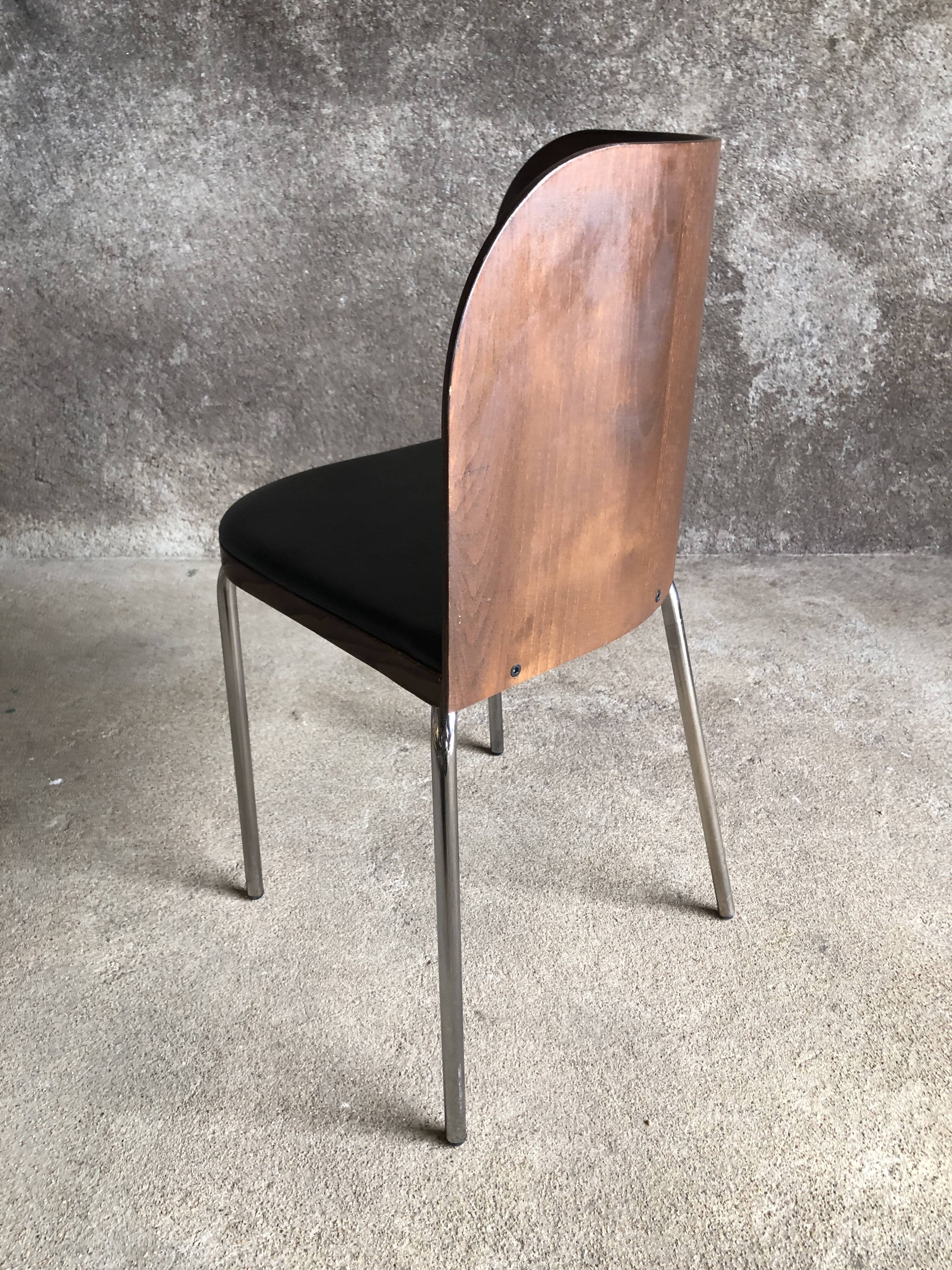 Fusion table and four chair set, vintage Ikea, 1990