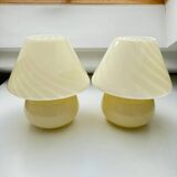 Lampes de table champignon Vetri Venini Murano