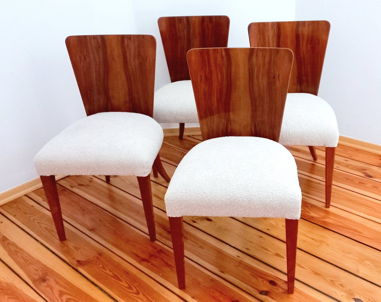Chairs by J. Halabala for Up Races, Czechoslovakia, 1940s, Set of 4