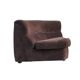 Chauffeuse d'angle vintage en velours marron
