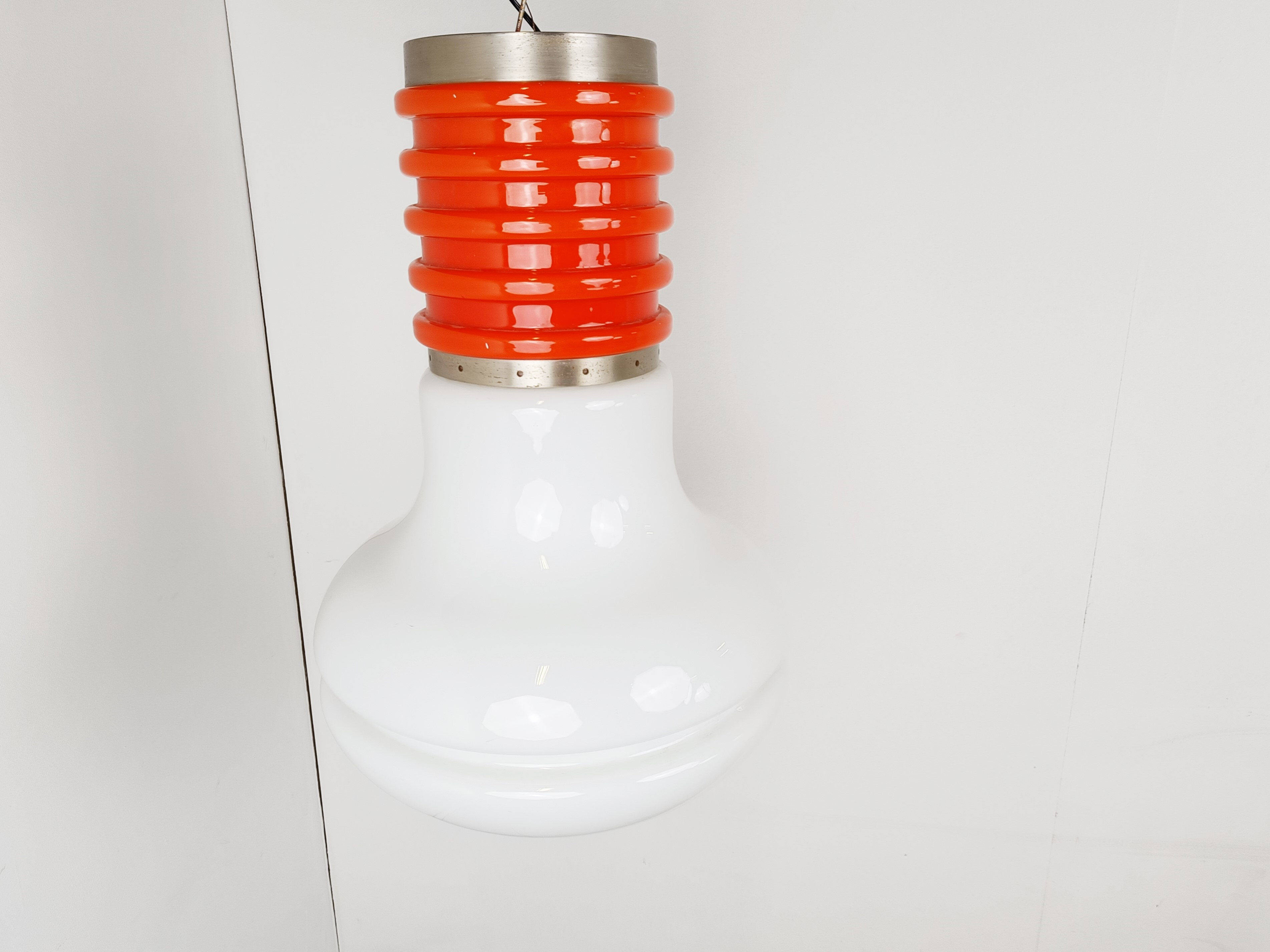 Space age glass pendant light, 1960s