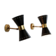 Pair of black Italian diabolo appliques