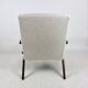 Vintage Ivory White Boucle Model B-310 Armchair, 1970s