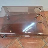 Smoked plexiglass coffee table from the 70s