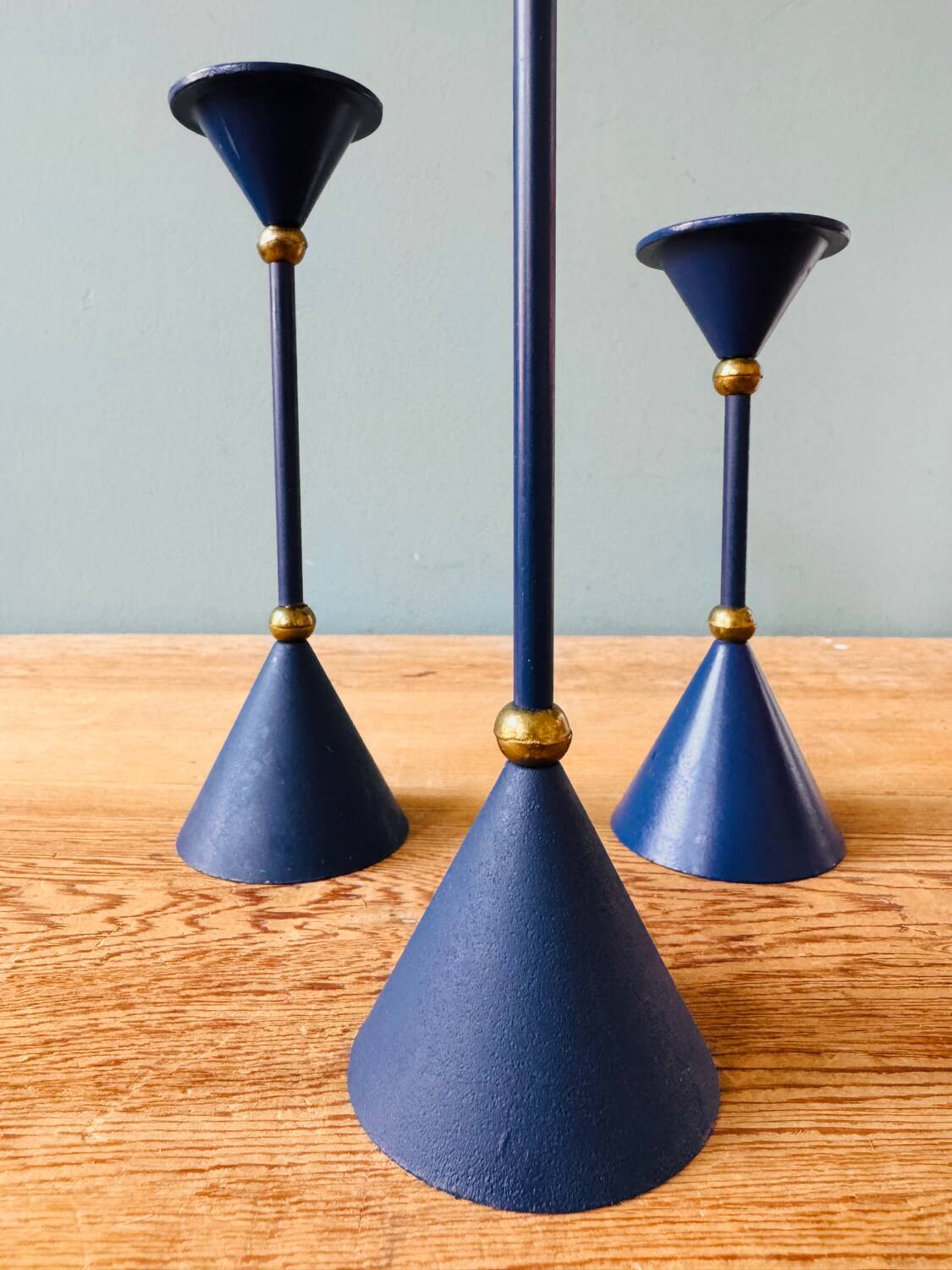 3 candle holders / chandeliers Memphis postmodern