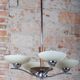 Art Deco Chandelier in Chromed Steel, Beech and Opal Glass, Czech, 1920s