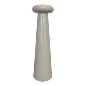 Contemporary vase white enamel H31cm