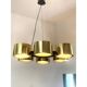 Contemporary Italian Oval Metal Gold Candlestick