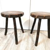Pair of tripod stools