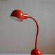 Vintage red French postmodernist desk lamp from the 1980s