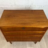 Scandinavian chest of drawers 4 vintage teak drawers, 60s