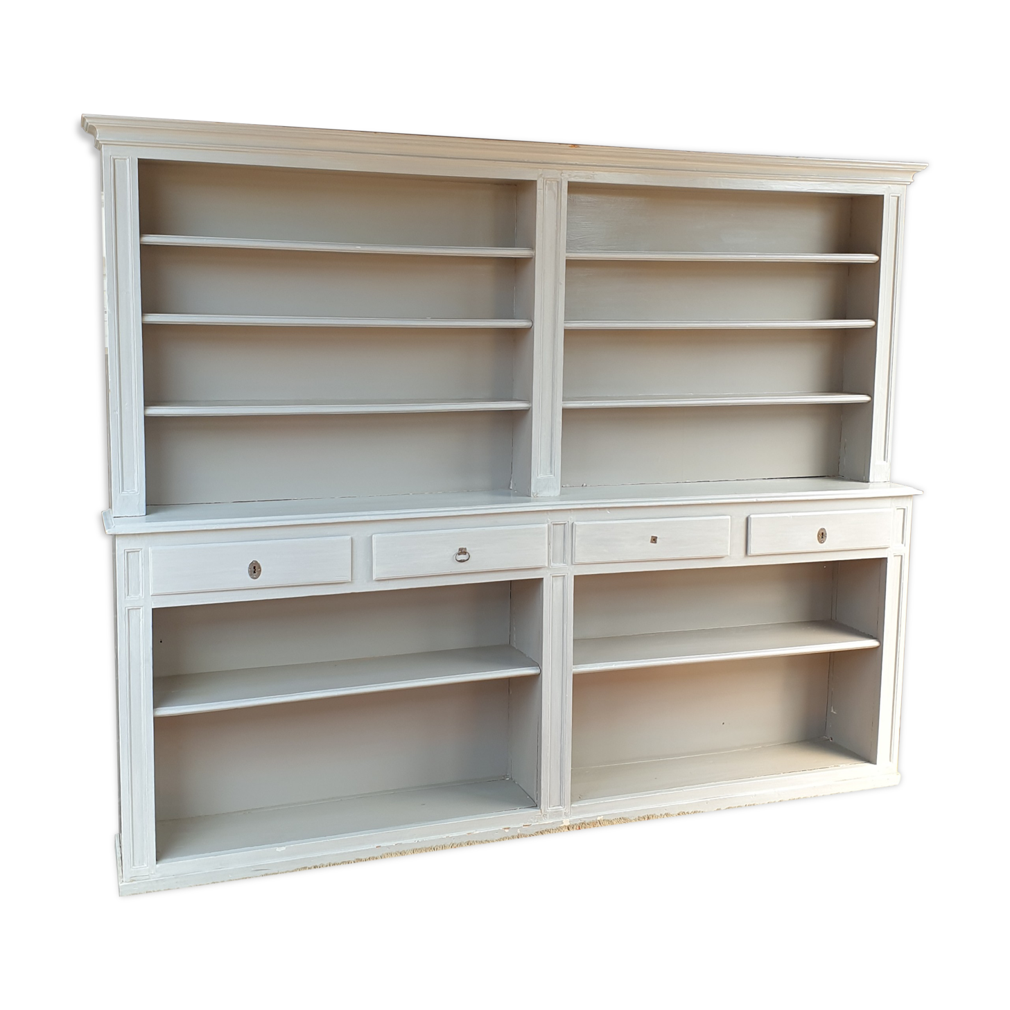 Great bibliotheque old grey patina