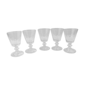 Lot de 5 verres à liqueur modèle Caton, Saint Louis